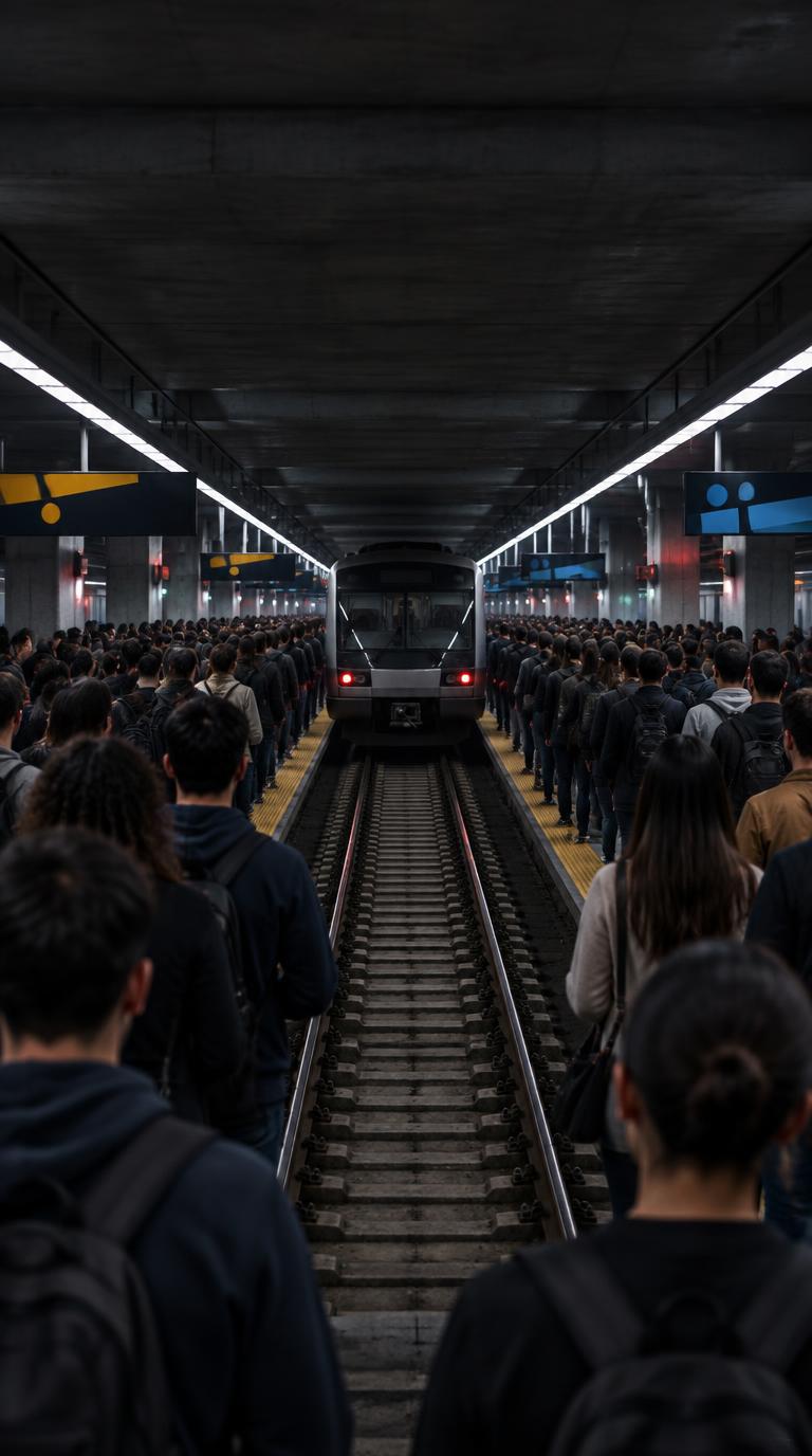 Como a linha Sul deveria agir quando uma parada lota as plataformas?